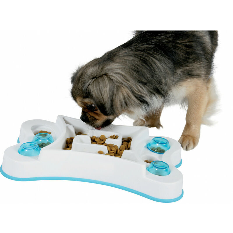

Animallparadise - Cuenco rectangular anticalcáreo de 32 x 19,5 x 5,5 cm para perros.