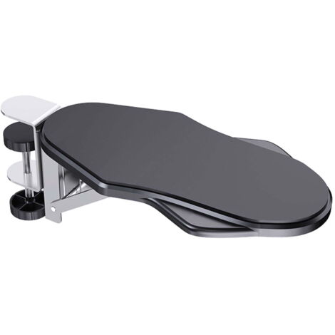 Cuenta con reposabrazos de escritorio de diseño ergonómico, bandeja ajustable para las muñecas, reposabrazos plegable y extensión de escritorio para ordenador que se acopla fácilmente, lo que la hace 