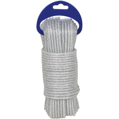 CUERDA CABLEADA PE PLASTIF 4C 5MM BLANCO - 15 M