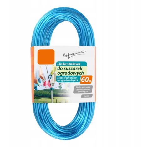 Cuerda de acero para lavandería de 60 m