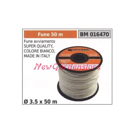 Cuerda de arranque súper calidad color blanco Ø  3,5 x 50m 016470