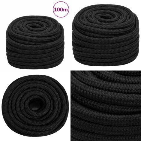 Cuerda de barco polipropileno negro intenso 20 mm 100 m - Cuerda de polipropileno - Cuerda de muelle