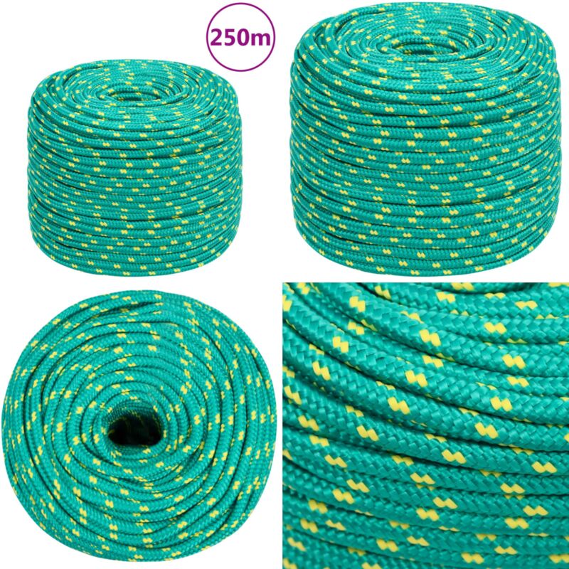 Cuerda de barco polipropileno verde 6 mm 250 m - Cuerda de polipropileno - Cuerda verde