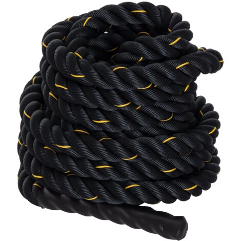 Cuerda de Batalla Ø38 mm Longitud 9 m Battle Rope Formación Battling Power Cuerda Ejercicio Fitness Deporte Poliéster Ultra Resistente