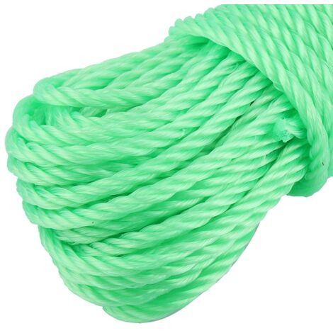 Cuerda de nailon de 20 m de largo para jardinería, camping y lavandería, duradera y no tóxica, color verde.