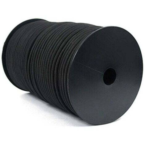 Cuerda de paracaídas tipo 550 de 100 m, cordón de paracaídas de 9 hilos, XU, para tiendas de campaña, rescate, senderismo, rollo (negro) - KZQ