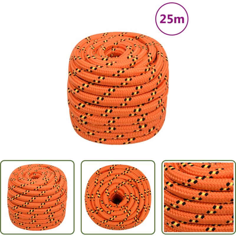 Cuerda de polipropileno - Cuerda de barco polipropileno naranja 20 mm 25 m