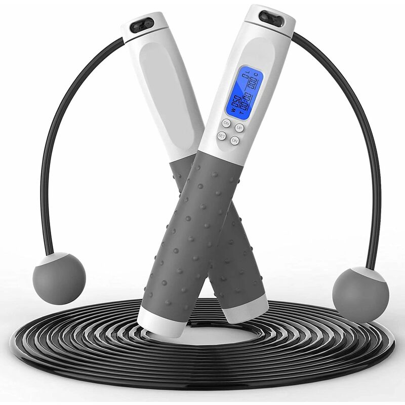 

Cuerda de saltar digital inalámbrica ajustable con contador de calorías Para ejercicio y entrenamiento de fuerza Adecuado para fitness, pérdida de