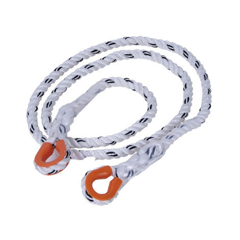 Cuerda de seguridad para Arnés Medida en 1,5 m Ø 12 mm Con Hebillas y Guardacabos 11000033