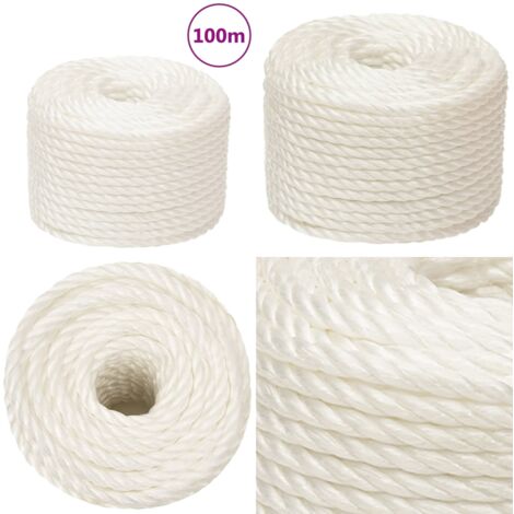 Cuerda de trabajo polipropileno blanco 20 mm 100 m - Cuerda polipropileno - Cuerda de trabajo blanca