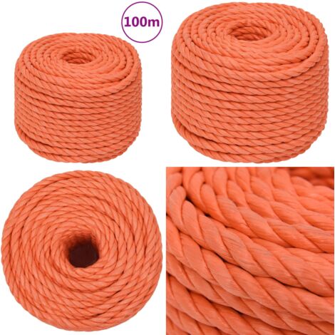Cuerda de trabajo polipropileno naranja 20 mm 100 m - Cuerda polipropileno - Cuerda naranja