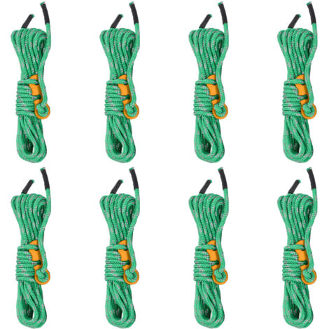 Cuerda de vientos con tensores reflectantes 8 piezas 4 m 4 mm