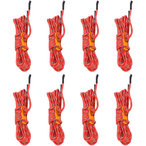 Cuerda de vientos con tensores reflectantes 8 piezas 4 m 4 mm