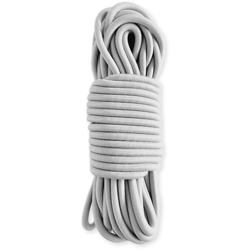 Tecplast - Cuerda elástica Gris 20 metros - Calidad Económica 8SW - Cable elástico - Diámetro 8 mm