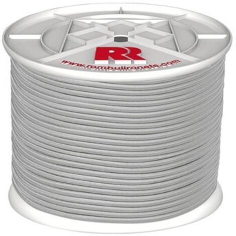 Cuerda elastica ROMBULL poliester 6 mm. blanca 200 m.
