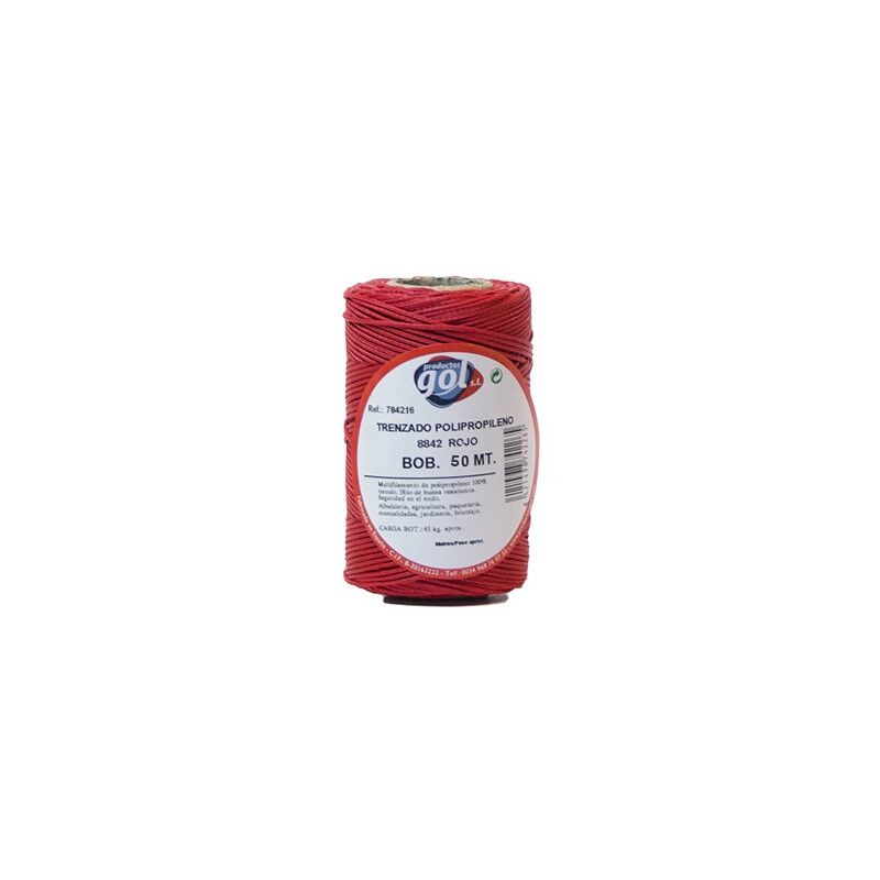 

R/50mt. cuerda linea trenz. roja 4216