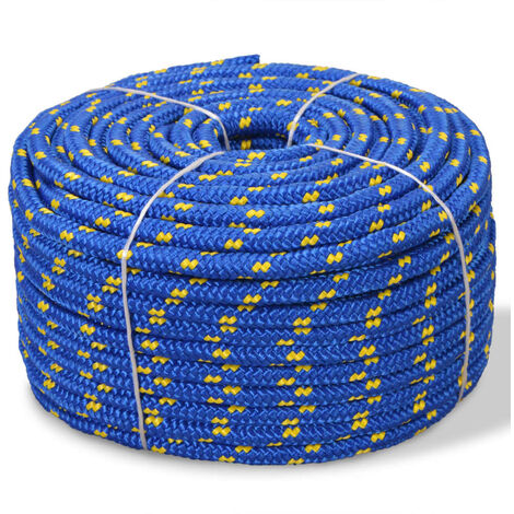 Cuerda marina de polipropileno 10 mm 50 m azul