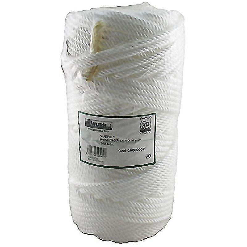 Cuerda Multifilamento 6mm. Polipropileno 100mt Rollo
