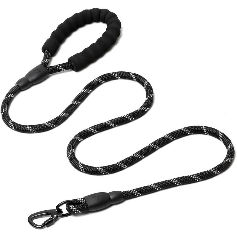 

Cuerda para correa de perro, correa de nailon para perro con mango acolchado y cables reflectantes, cuerda de correa para perro resistente de 150 cm