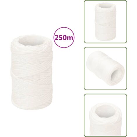 Cuerda para navegar - vidaXL Cuerda de barco polipropileno blanco intenso 2 mm 250 m - Cuerda para kayak