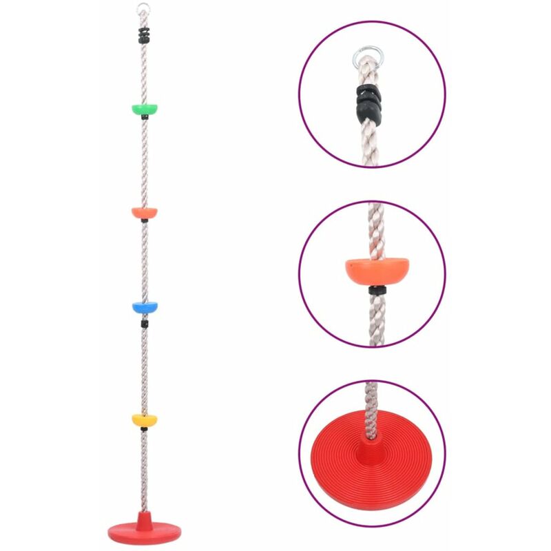 

Cuerda para trepar con plataformas y disco 200 cm