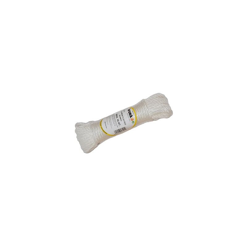 

Bobina 5 mt cuerda plastico 4mm. blanca
