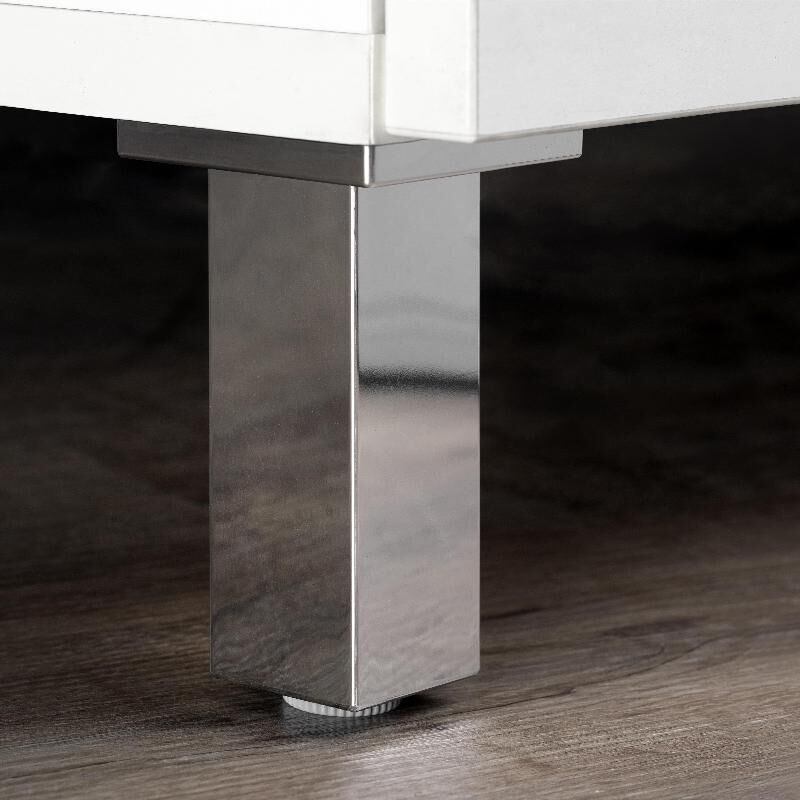 

EMUCA pie para mueble, esquina, regulable 140 - 150 mm, plástico, cromado, 4 ud.