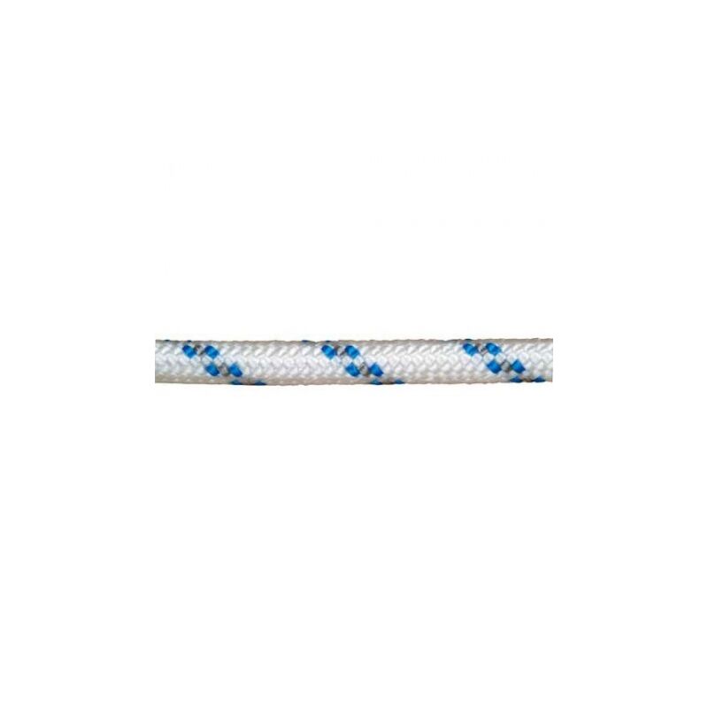 

Cuerda poliester trenzada blanco / azul 6 mm. bobina 200 m.