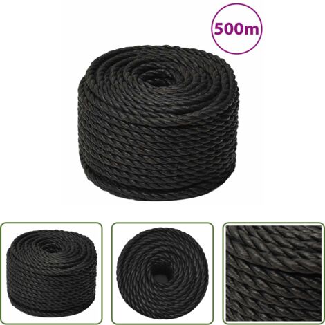 Cuerda polipropileno -  Cuerda de trabajo polipropileno negro 10 mm 500 m