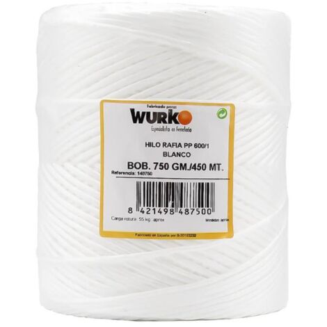 CUERDA RAFIA 1 CABO N4  750GR ROLLO