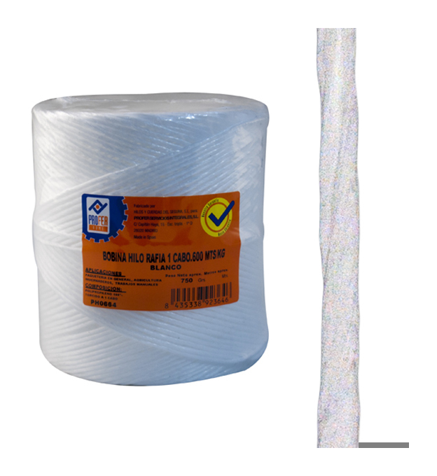 

Cuerda Rafia 1 Cbobina Blanco - NEOFERR - PH0662 - 200 G..