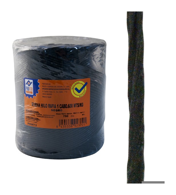 

Cuerda Rafia 1 Cbobina Negro - NEOFERR - PH0670 - 200 G..