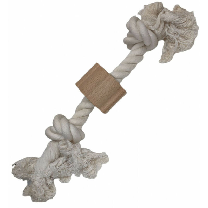 

Cuerda salvaje de 2 nudos, tamaño ø 2 cm x 34 cm, juguete para perros.