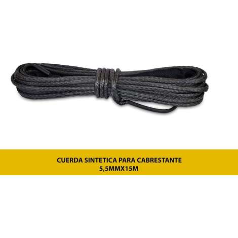 Cuerda de cabrestante sintética gris de 1/4 a 50 pies | Cable de  recuperación de cabrestante de 1/4 pulgadas | Ideal para cabrestantes  todoterreno