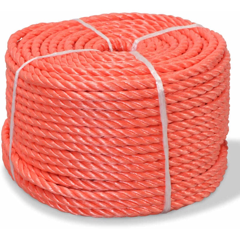

vidaXL Cuerda Torcida de Polipropileno 16 mm 100 m Naranja