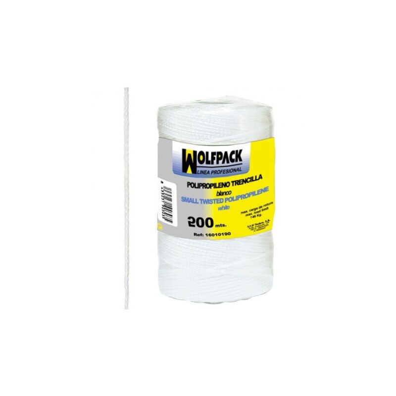 

Cuerda trencilla polipropileno blanco (bobina 200 metros)