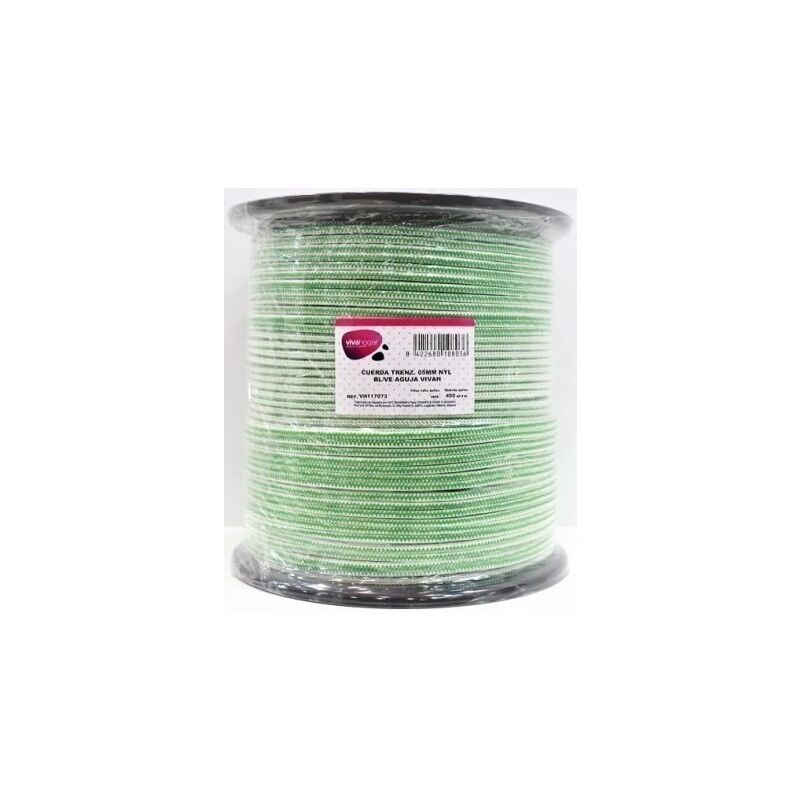 

Cuerda Trenz. 05mm Nyl Bl/ve Aguja Vivahogar 400 Mt