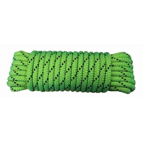 Cuerda trenz. 06mm nyl ve/ne db escalada hyc 10 mt