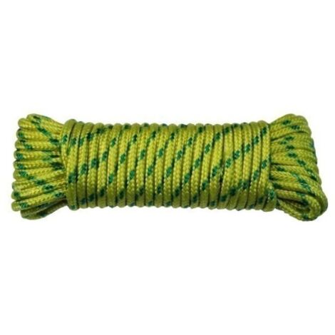 Cuerda Trenzada  05Mm Nylon Azul/Amarillo Tendedero Hyc 10 Mt