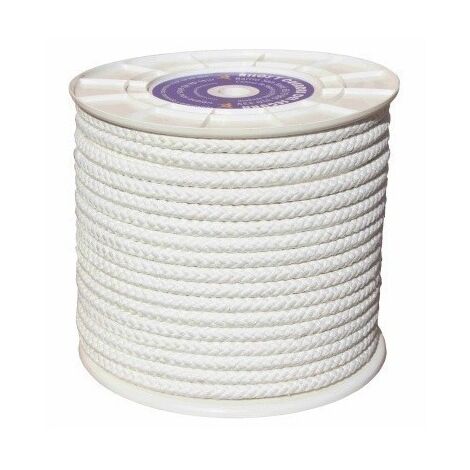 Cuerda Trenzada  10Mm Nylon Blanco Mate Hyc 100 Mt