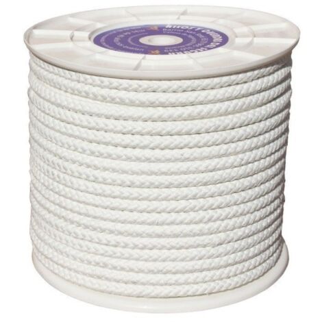 Cuerda Trenzada  14Mm Nylon Blanco  Mate Hyc 100 Mt