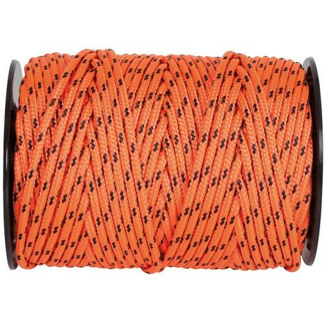 Cuerda trenzada poliéster - talla Naranja con negro