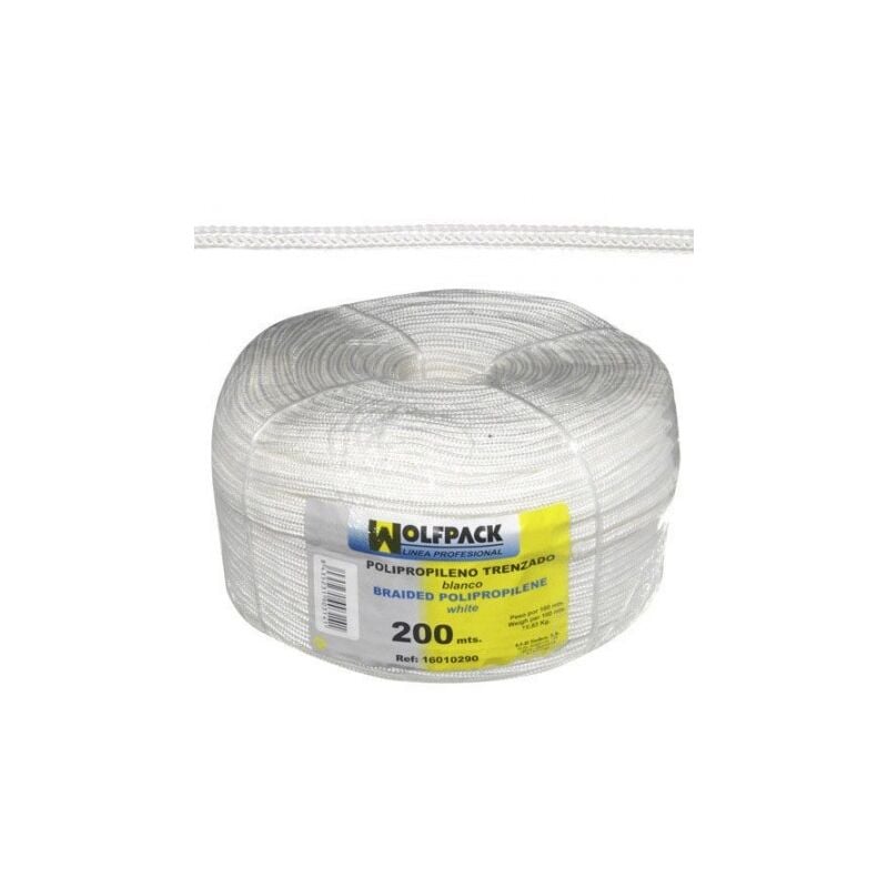 

Cuerda trenzada polipropileno blanca (bobina 200 m.)