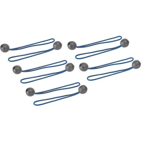 SILVERLINE Cuerdas elásticas con bolas para sujetar lonas, 10 pzas 175 mm