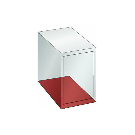 Cuerpo de cajonera vacío  A x P exteriores 564 x 725 mm  altura