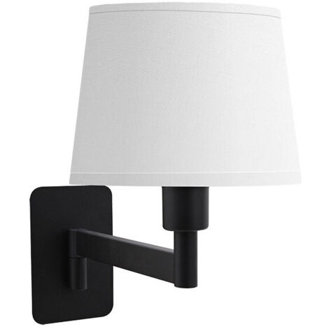 Cueza schwarze Wandleuchte 1xE14 Klapparm 24cm