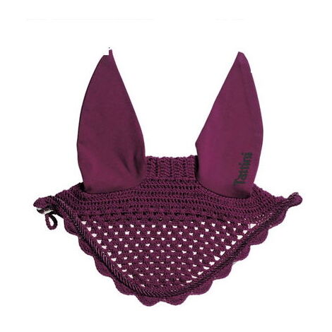 Cuffia antimosche in cotone con copriorecchie: Full, Bordeaux 05