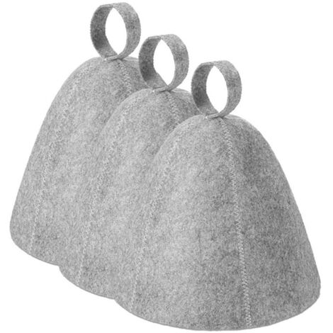 Cuffia da sauna - Cuffia da sauna in feltro grigio per uomo e donna. Cuffia da sauna in feltro. Cuffie da sauna. Accessori per cuffie da sauna. Adatta per saune, spa e bagni.