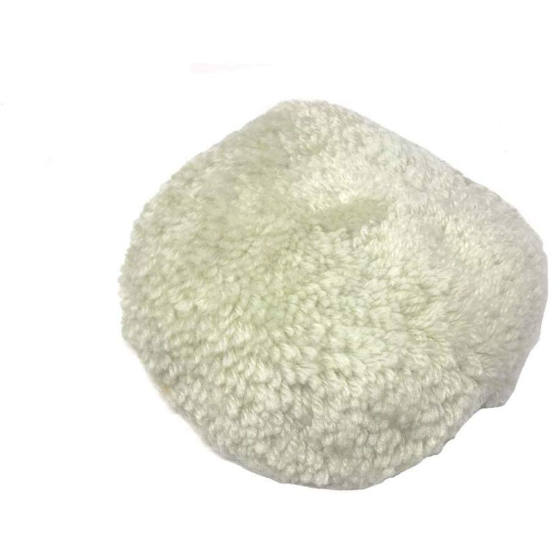 Image of Vetrineinrete - Cuffia per lucidatrice in lana d'agnello pad tamponi disco per lucidatura vetro metallo per smerigliatrice levigatrice 125 mm