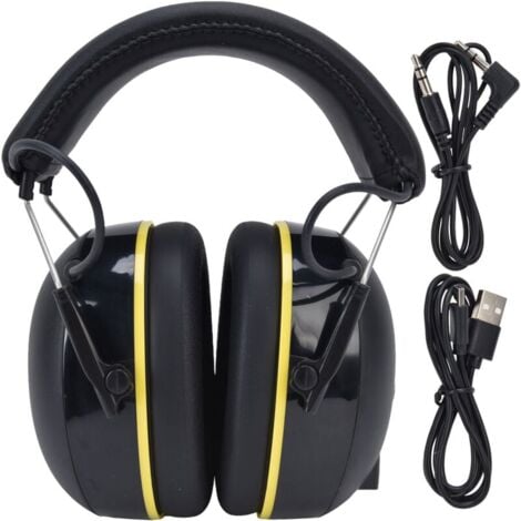 SNQ Cuffie antirumore con protezione dell'udito, comode protezioni acustiche ricaricabili Bluetooth con connessione stabile 1000 MAh, cuffie antirumore di sicurezza durevoli per falciatura, edilizia